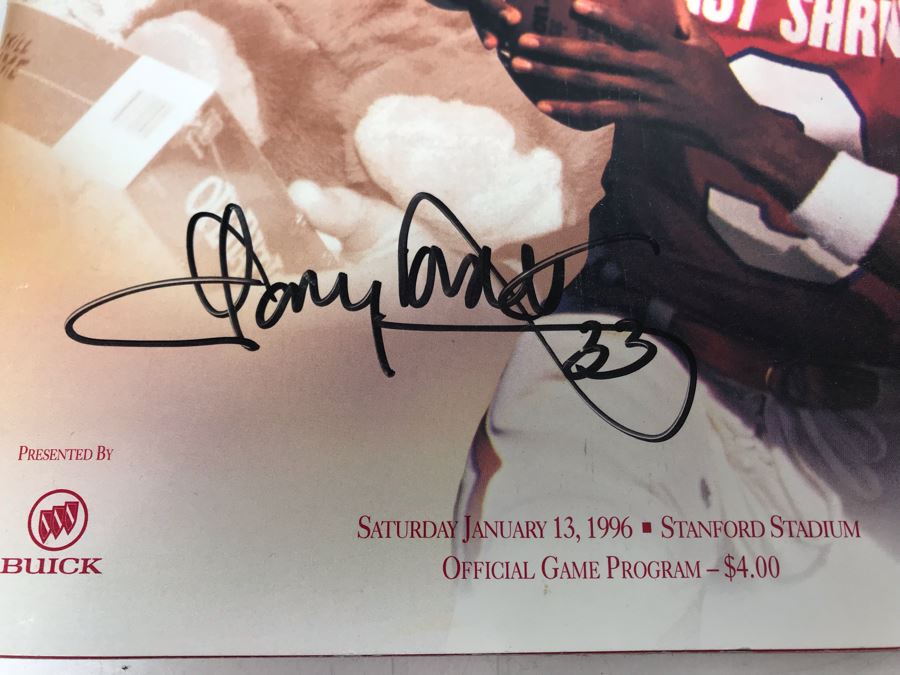 71st Annual East West Shrine Classic Sports Program Hand SIGNED By Over 60 Players Of NCAA College Football Players Including Eddie George - See Photos [Photo 3]
