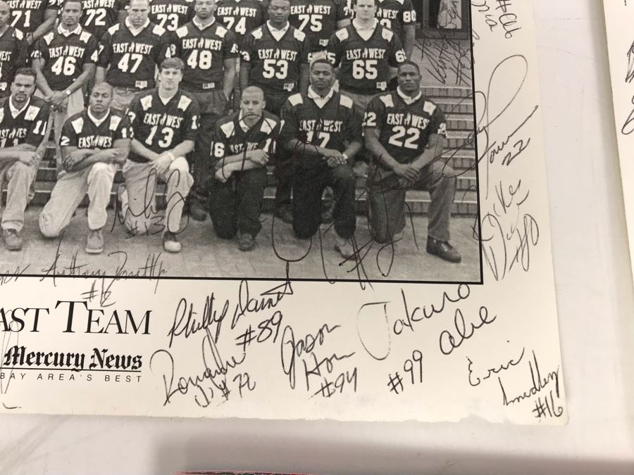 71st Annual East West Shrine Classic Sports Program Hand SIGNED By Over 60 Players Of NCAA College Football Players Including Eddie George - See Photos [Photo 6]