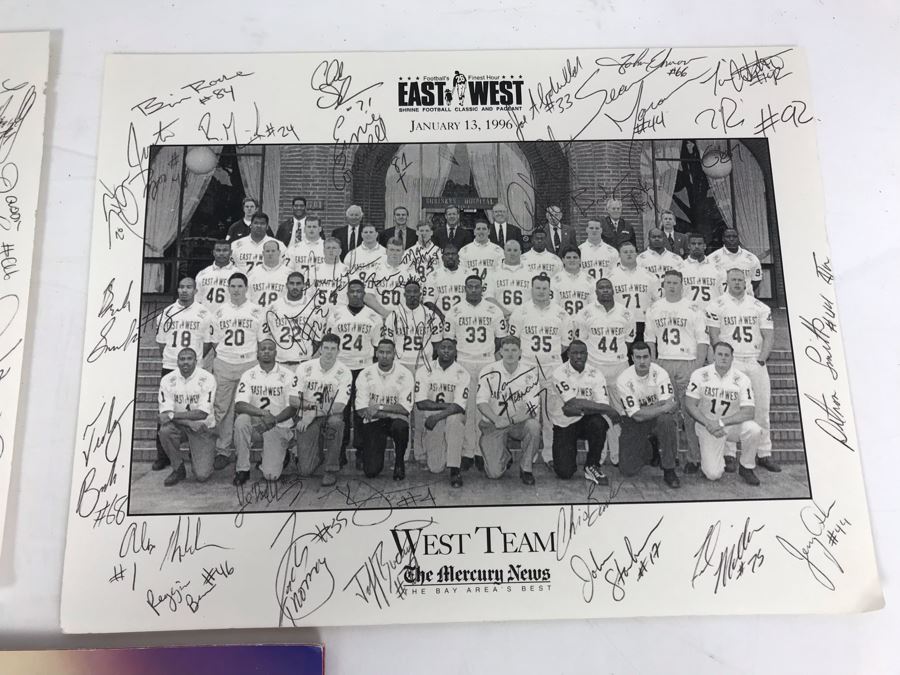 71st Annual East West Shrine Classic Sports Program Hand SIGNED By Over 60 Players Of NCAA College Football Players Including Eddie George - See Photos [Photo 9]