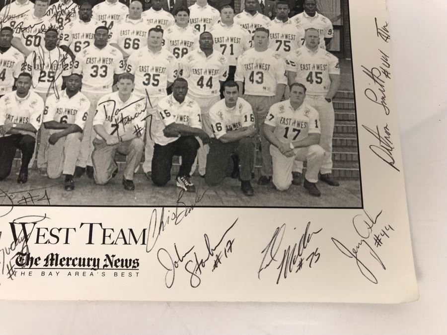 71st Annual East West Shrine Classic Sports Program Hand SIGNED By Over 60 Players Of NCAA College Football Players Including Eddie George - See Photos [Photo 13]