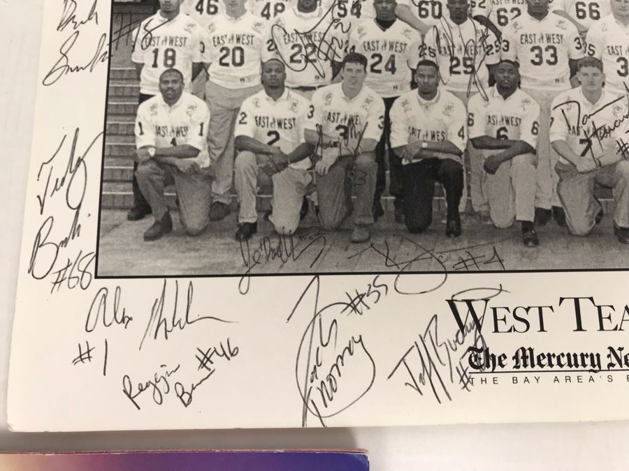 71st Annual East West Shrine Classic Sports Program Hand SIGNED By Over 60 Players Of NCAA College Football Players Including Eddie George - See Photos [Photo 10]