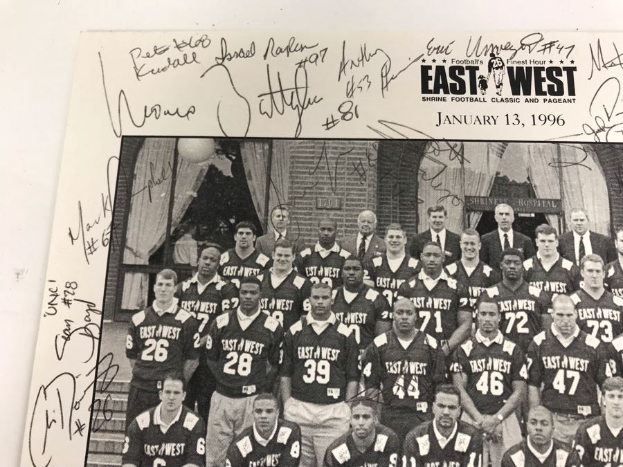 71st Annual East West Shrine Classic Sports Program Hand SIGNED By Over 60 Players Of NCAA College Football Players Including Eddie George - See Photos [Photo 8]