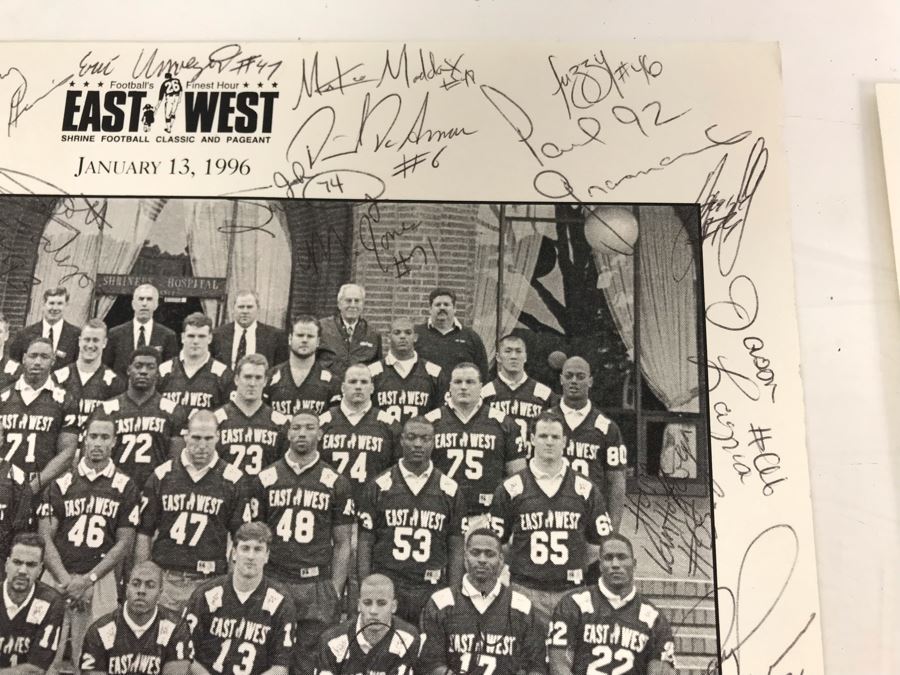 71st Annual East West Shrine Classic Sports Program Hand SIGNED By Over 60 Players Of NCAA College Football Players Including Eddie George - See Photos [Photo 7]