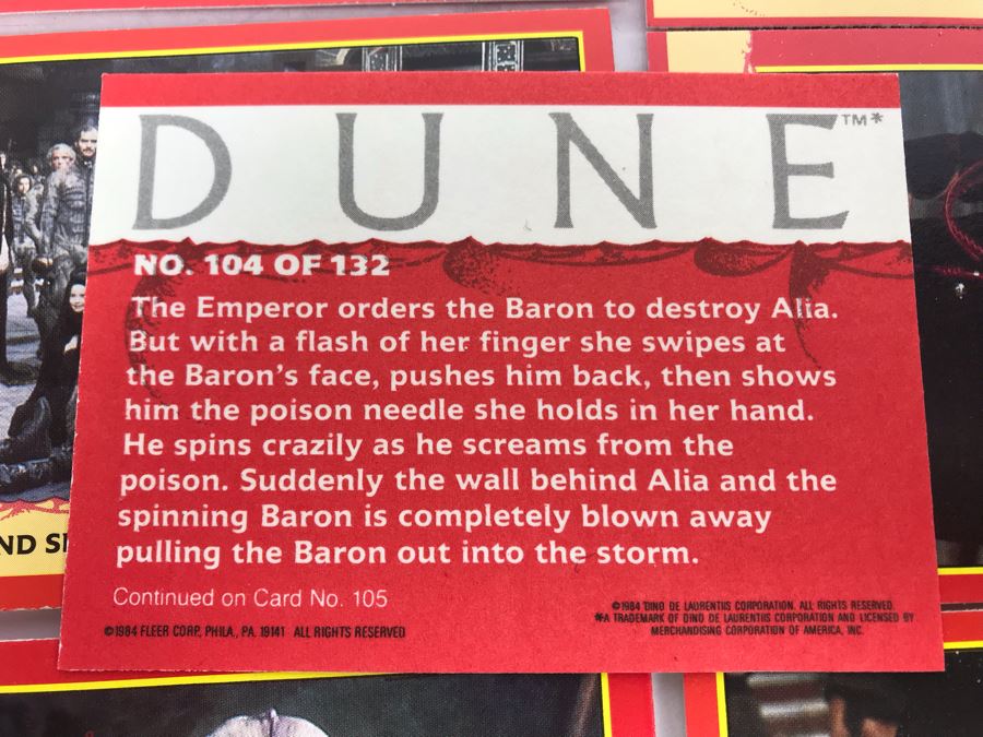 Vintage 1984 DUNE Movie Trading Cards, Vintage ATARI Stickers, Superlover Button And Vintage Jet Age Sewing Needle Book [Photo 12]