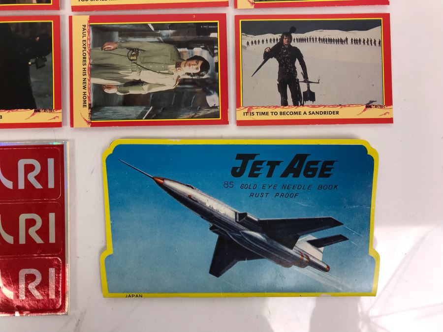 Vintage 1984 DUNE Movie Trading Cards, Vintage ATARI Stickers, Superlover Button And Vintage Jet Age Sewing Needle Book [Photo 11]