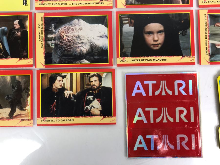 Vintage 1984 DUNE Movie Trading Cards, Vintage ATARI Stickers, Superlover Button And Vintage Jet Age Sewing Needle Book [Photo 10]