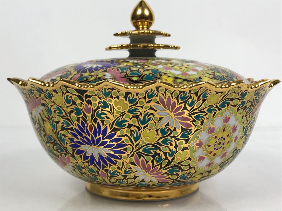 Vintage Glass Marble Collection - Comes With Hand Painted Covered Footed Bowl (See Photos) [Photo 19]