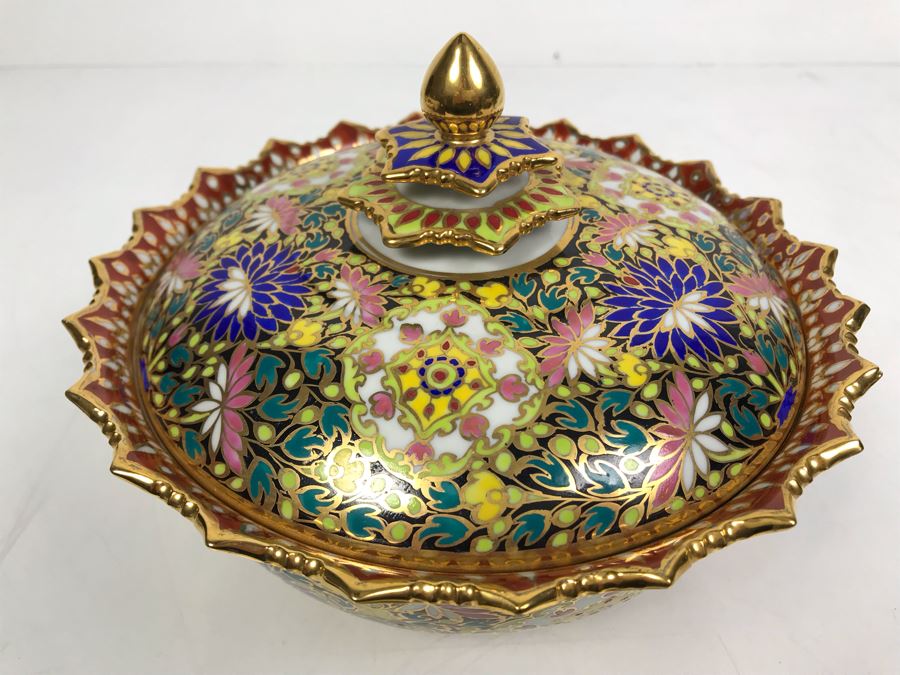 Vintage Glass Marble Collection - Comes With Hand Painted Covered Footed Bowl (See Photos) [Photo 20]