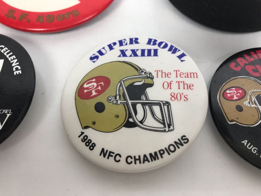 Various NFL Football Super Bowl Pins Oakland Raiders, SF 49ers, Miami Dolphins And San Jose Sharks Official NHL Hockey Puck [Photo 6]