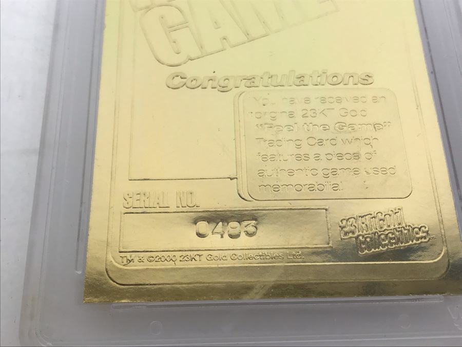 Graded 10 2000 23KT Gold Collectibles Feel The Game Authentic Game Used Bat Derek Jeter  [Photo 8]