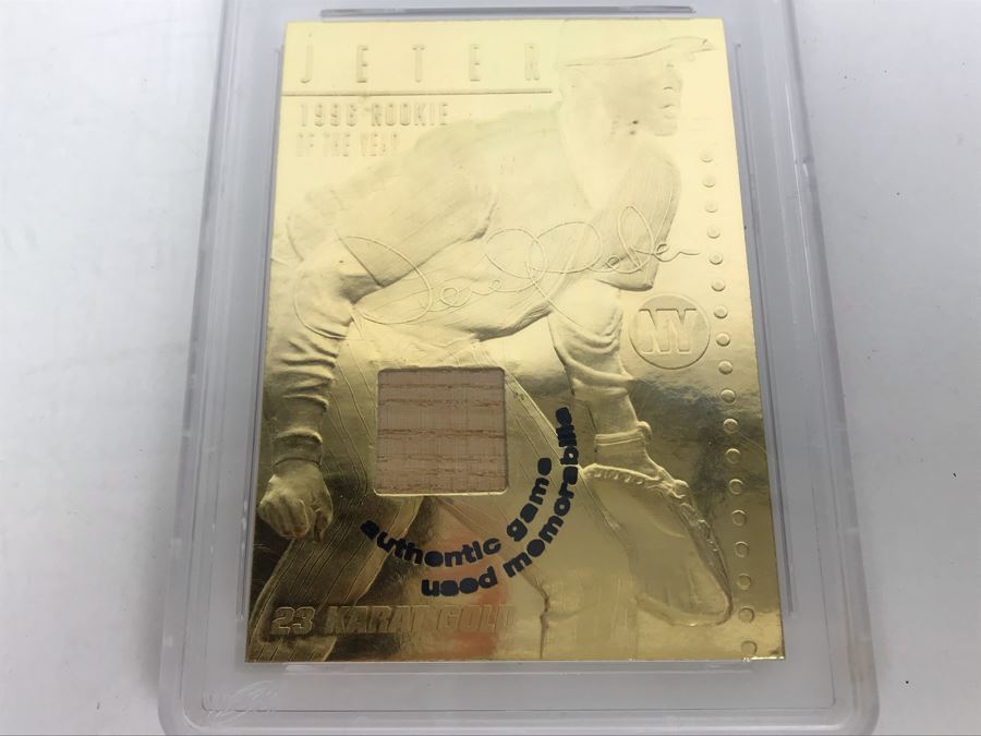 Graded 10 2000 23KT Gold Collectibles Feel The Game Authentic Game Used Bat Derek Jeter  [Photo 2]