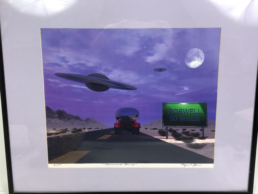 Comic Con Art Show Piece Roswell Titled 'Homeward Bound' Limited Edition 6 Of 10 Hand Signed By Bryan A Jones [Photo 2]