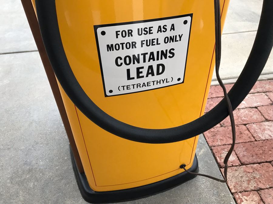 Reproduction Gasoline Pump Curio Display Cabinet Bookshelf Mirror Back Lighted [Photo 4]