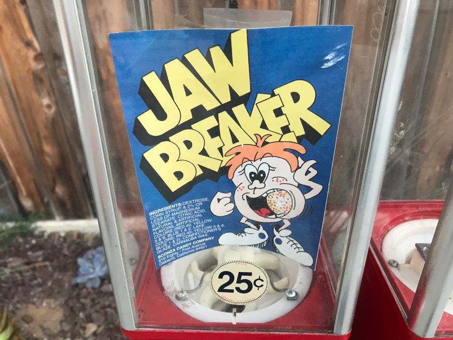 Commercial Grade Double Unit Candy Vending Machines With Metal Base (No Key And One Machine Missing Swing Door) [Photo 5]