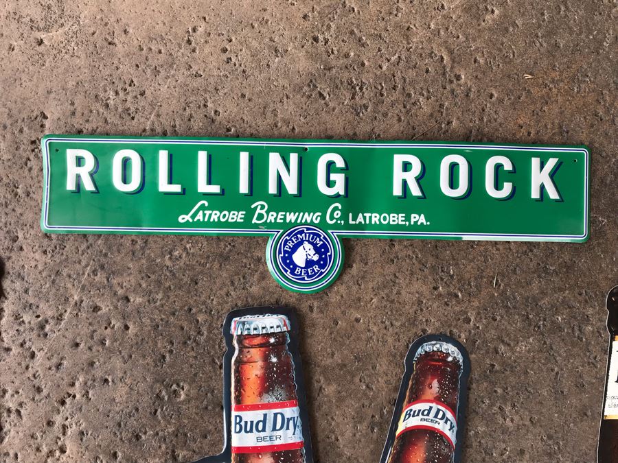 (5) Metal Wall Beer Advertising Signs For Bars Coors Light, Miller Lite, Bud Dry And Rolling Rock [Photo 7]