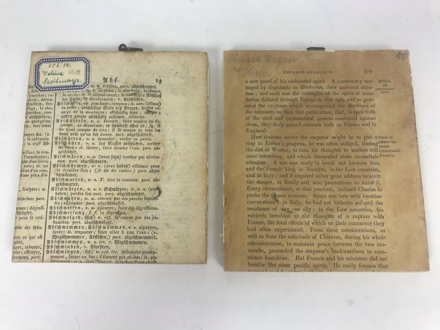 Pair Of Vintage Framed Miniature Original Portrait Paintings Signed [Photo 15]