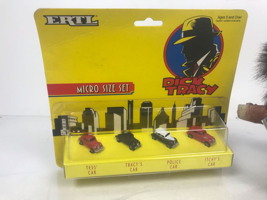 ERTL Micro Size Dick Tracy Set Of Cars New Old Stock And Nyform Original Troll Doll With Tags From Norway [Photo 7]