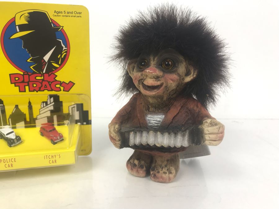 ERTL Micro Size Dick Tracy Set Of Cars New Old Stock And Nyform Original Troll Doll With Tags From Norway [Photo 2]