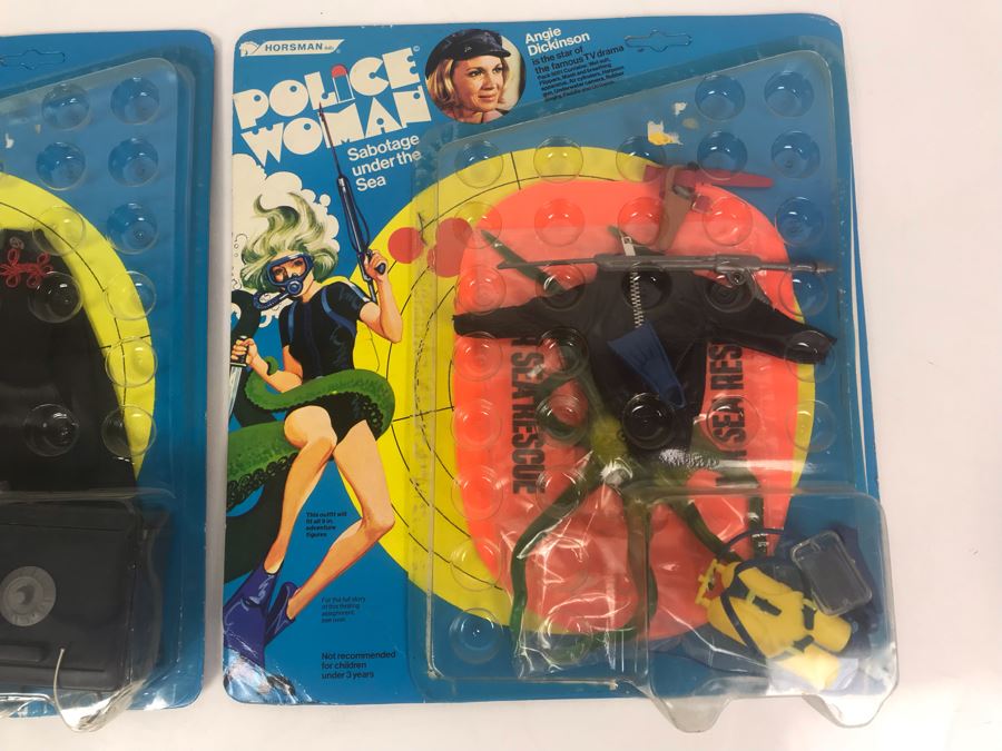 Vintage 1970s Horsman Police Woman Angie Dickinson Action Figure Adventure Packs Undercover 