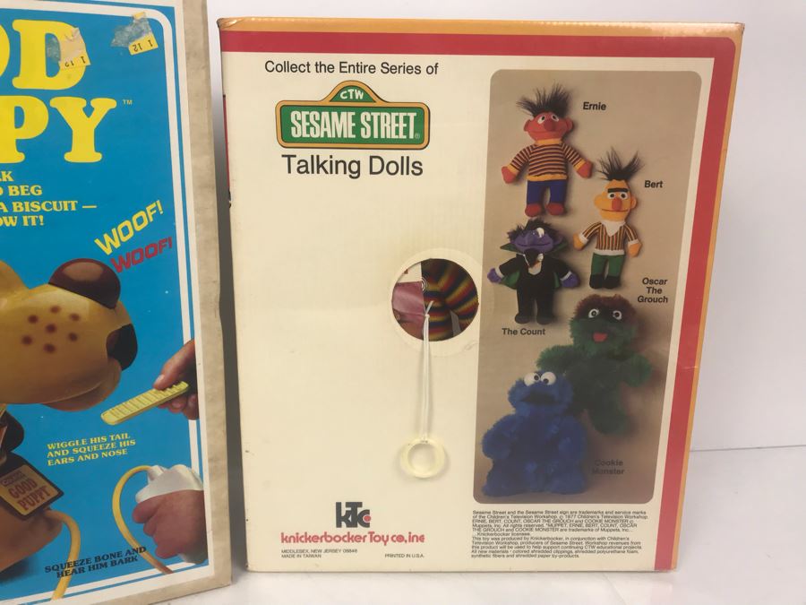 Vintage Coleco Good Puppy And Sesame Street Talking Ernie Jim Henson Muppet New Old Stock Toys [Photo 6]