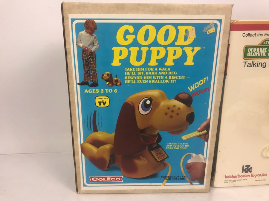 Vintage Coleco Good Puppy And Sesame Street Talking Ernie Jim Henson Muppet New Old Stock Toys [Photo 8]