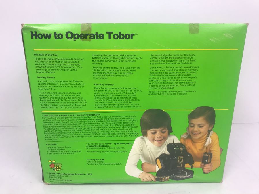 Vintage 1978 Tobor Robot Remote Control Toy From Schaper New In Box [Photo 5]