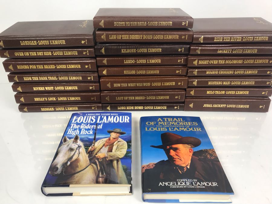 (24) Collection Of Hardcover Louis L'Amour Books