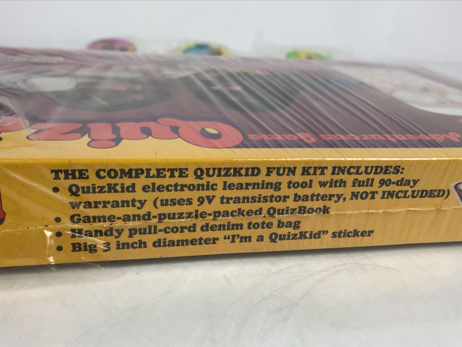 Vintage National Semiconductor Quiz Kid Calculator Game In Box (NOS But Seal Broken) And Collection Of (5) Sesame Street Buttons [Photo 6]
