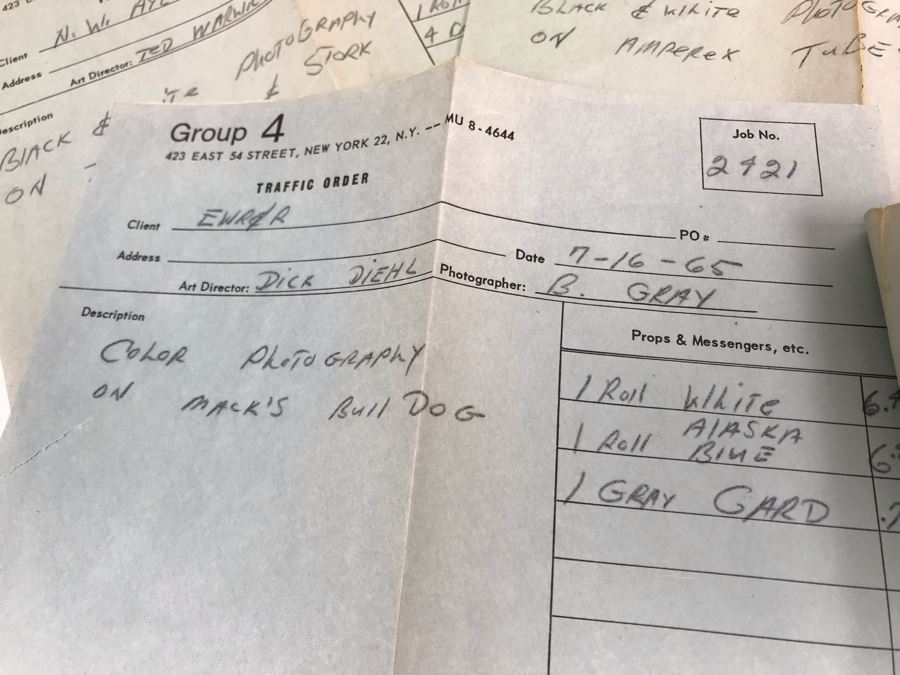 Mad Men Mid-Century Era New York City Advertising Photographs Slides Collection By Photographer Charles Rowan: Mack Trucks, Soda Pop, Bobby Vinton, Redbook Magazine With Traffic Orders - See Photos For Sampling (Former Jim Henson Muppet Show Photographer) [Photo 22]