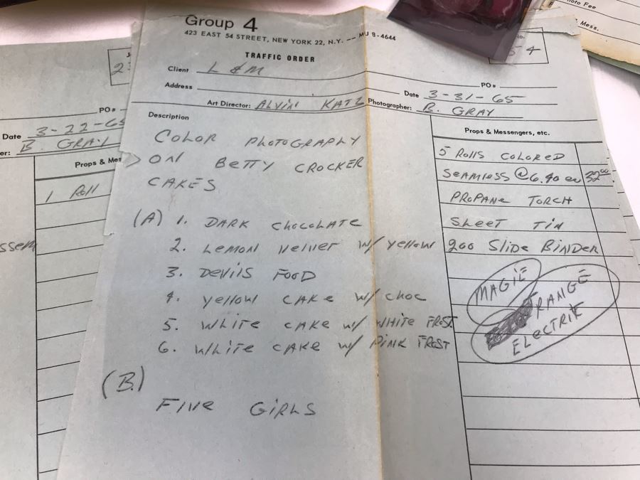 Mad Men Mid-Century Era New York City Advertising Photographs Slides Collection By Photographer Charles Rowan: Mack Trucks, Soda Pop, Bobby Vinton, Redbook Magazine With Traffic Orders - See Photos For Sampling (Former Jim Henson Muppet Show Photographer) [Photo 33]