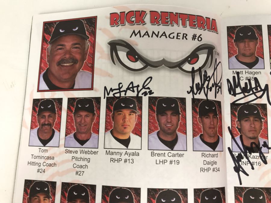 SIGNED 2006 Lake Elsinore Storm Baseball Program By Most Of The Players Including Peter Ciofrone, Sean Kazmar, Nick Hundley, Chase Headley And More [Photo 3]