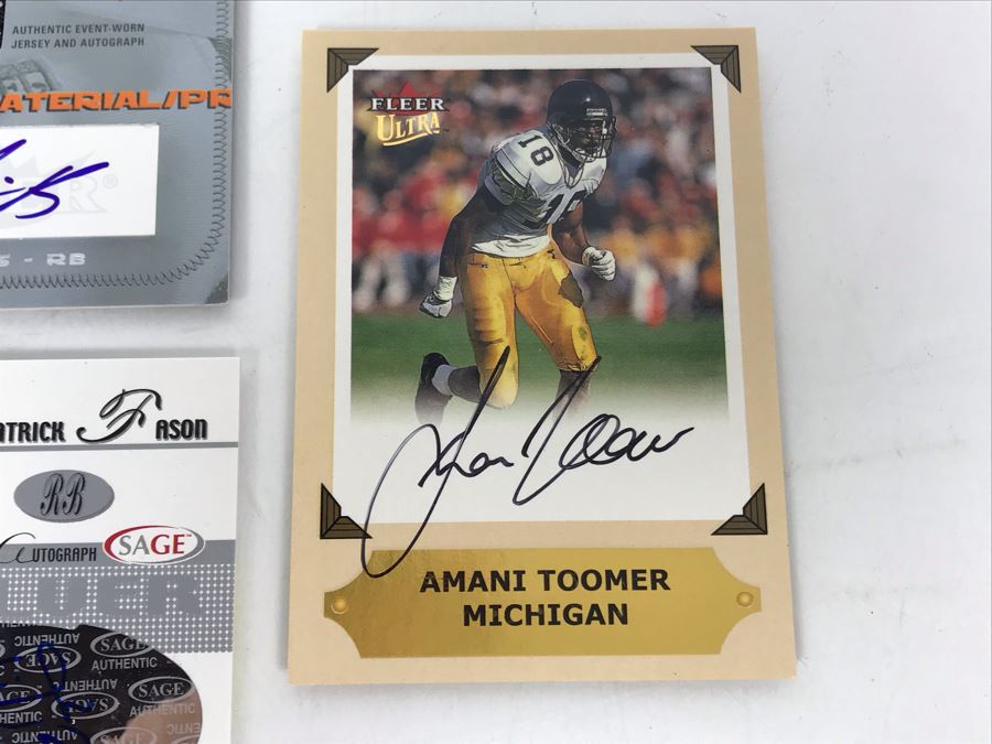 Signed Football Cards: Danny Farmer, Amani Toomer,  Ciatrick Fason And Chris Perry [Photo 5]
