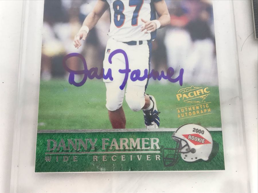 Signed Football Cards: Danny Farmer, Amani Toomer,  Ciatrick Fason And Chris Perry [Photo 4]