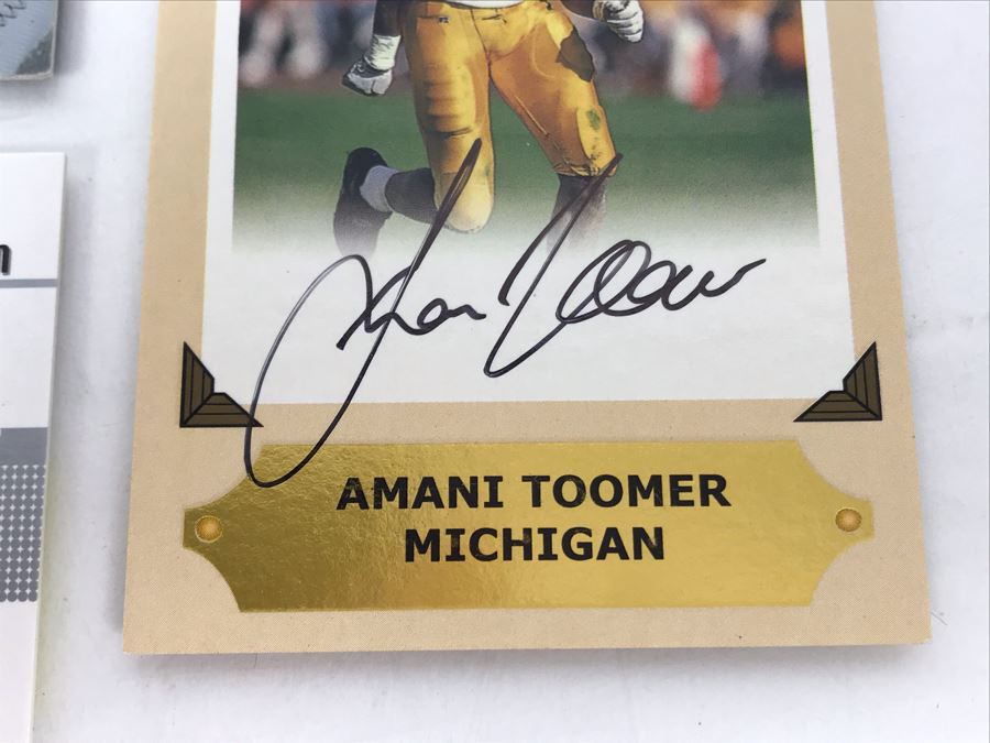 Signed Football Cards: Danny Farmer, Amani Toomer,  Ciatrick Fason And Chris Perry [Photo 6]
