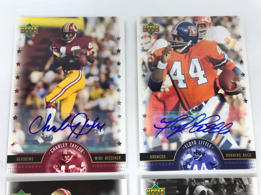 Signed Football Cards: Charley Taylor, Floyd Little, Roger Craig And Tom Mack [Photo 2]