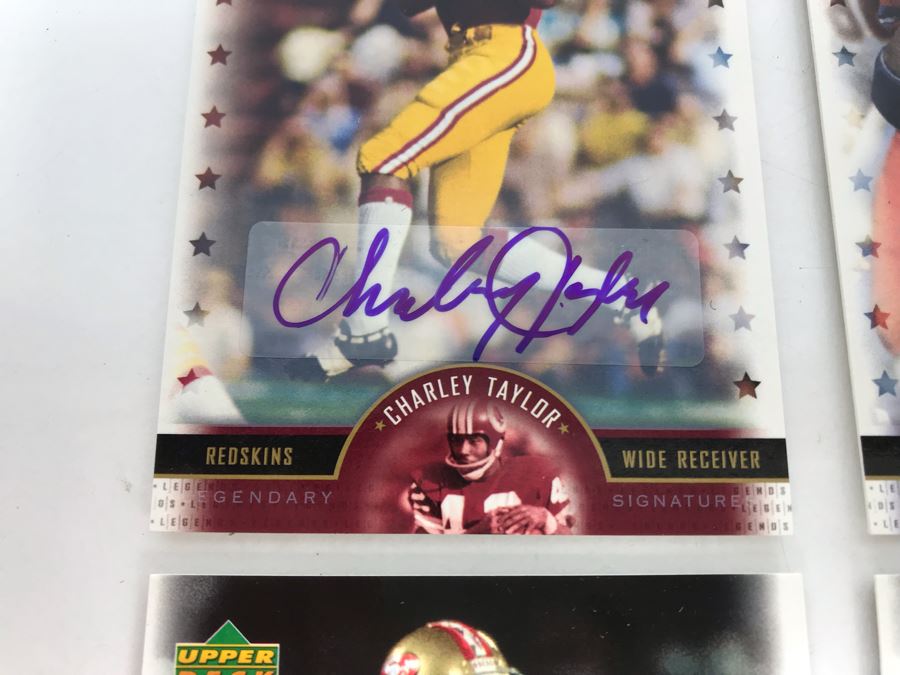 Signed Football Cards: Charley Taylor, Floyd Little, Roger Craig And Tom Mack [Photo 3]