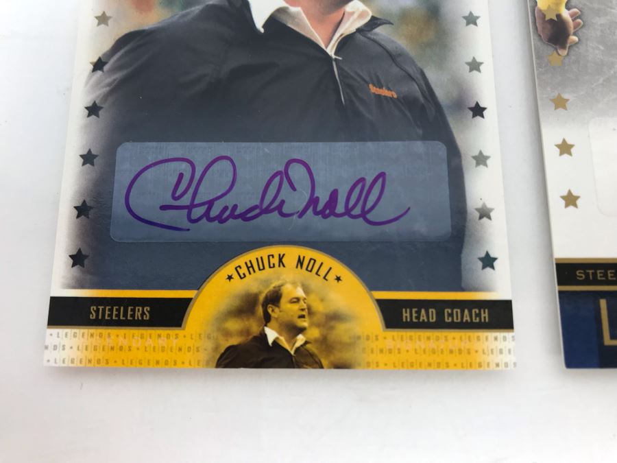 Signed Football Cards By: Franco Harris And Chuck Noll Pittsburgh Steelers [Photo 5]