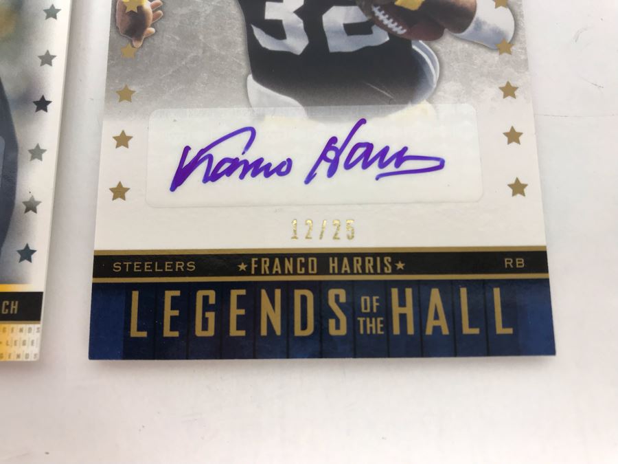 Signed Football Cards By: Franco Harris And Chuck Noll Pittsburgh Steelers [Photo 4]