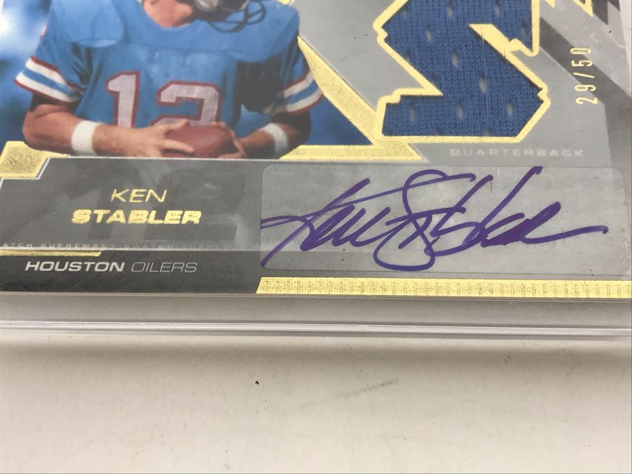 Signed Football Cards: Ken Stabler And Cliff Branch [Photo 5]