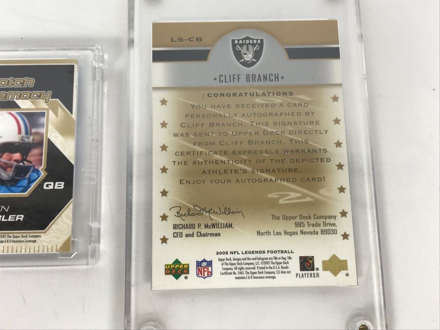 Signed Football Cards: Ken Stabler And Cliff Branch [Photo 8]
