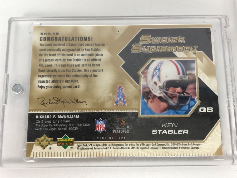 Signed Football Cards: Ken Stabler And Cliff Branch [Photo 7]