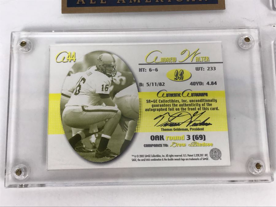 Signed Football Cards: Gino Torretta, Andrew Walter, Kyle Orton And Dan Orlovsky [Photo 7]