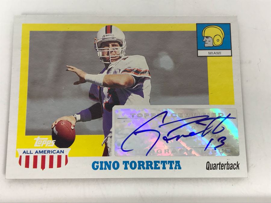 Signed Football Cards: Gino Torretta, Andrew Walter, Kyle Orton