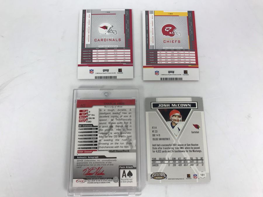 Signed Football Cards: Leron McCoy (Rookie), James Kilian (Rookie), Josh McCown (Rookie) And Charlie Frye [Photo 6]