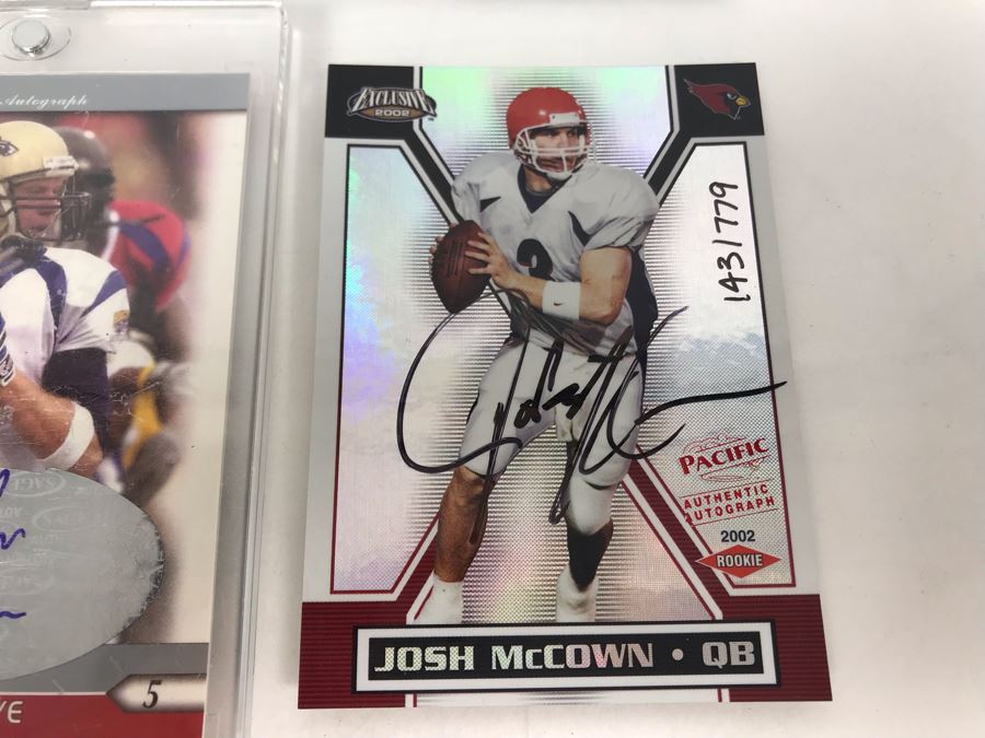 Signed Football Cards: Leron McCoy (Rookie), James Kilian (Rookie), Josh McCown (Rookie) And Charlie Frye [Photo 2]