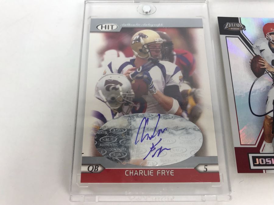 Signed Football Cards: Leron McCoy (Rookie), James Kilian (Rookie), Josh McCown (Rookie) And Charlie Frye [Photo 3]