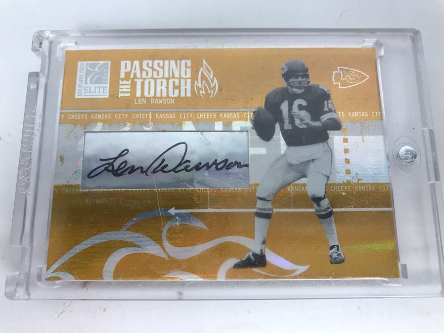 Signed Double-Sided Football Card: Len Dawson And Trent Green [Photo 2]