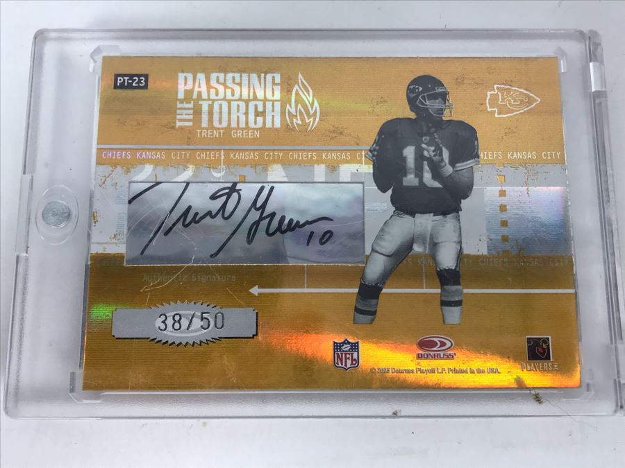 Signed Double-Sided Football Card: Len Dawson And Trent Green [Photo 4]