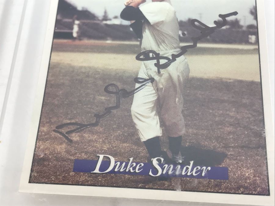 Signed Baseball Cards: Doug Sisk And Duke Snider [Photo 3]