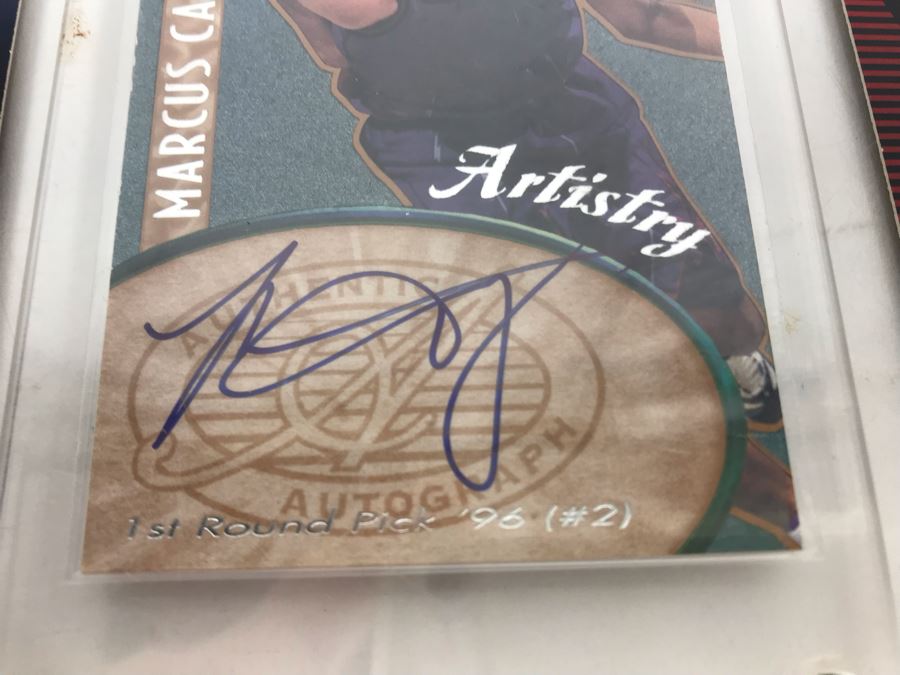 Signed Basketball Cards: Marcus Camby, Dametri Hill And Jacque Vaughn [Photo 3]